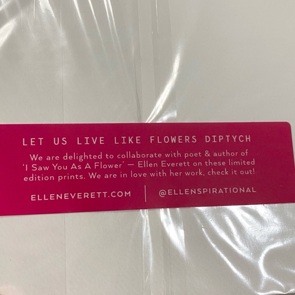 Let Us Live Like Flowers Diptych Art Print - Picture 3 of 4